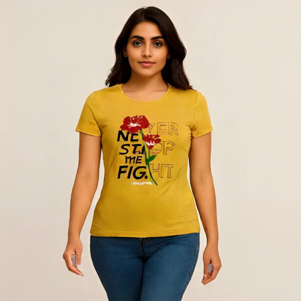 100% pure cotton T-shirt yellow colour size S