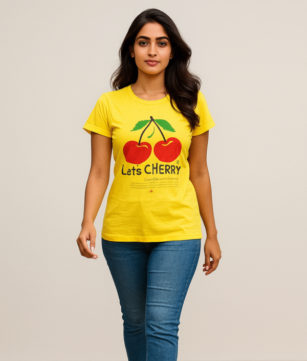 100% pure cotton t-shirt yellow size-L