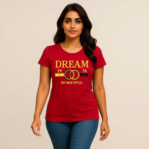 100% pure cotton T-shirt red