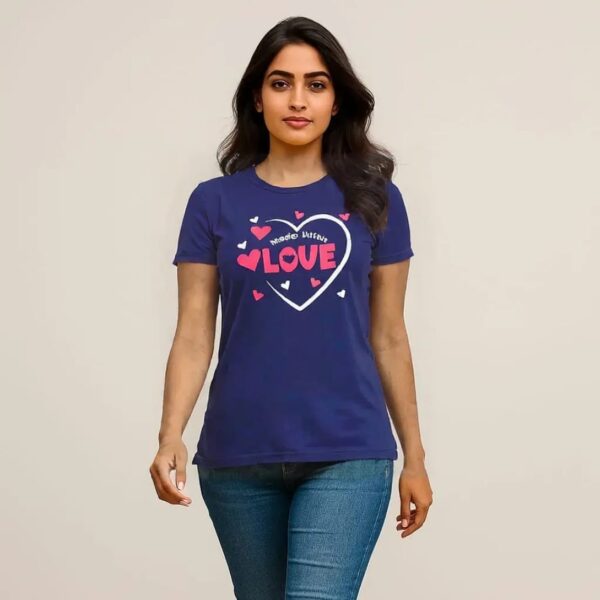 100% pure cotton t-shirt navy blue  size-L