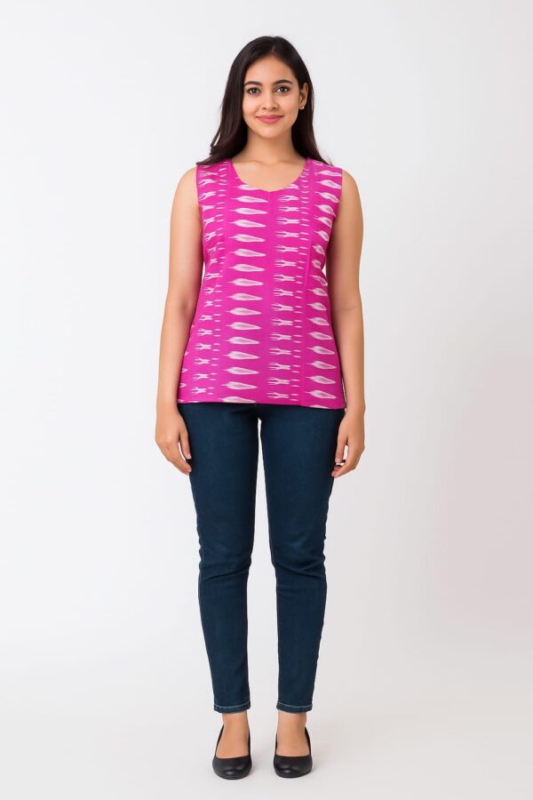 Pure Cotton Pink Short kurti