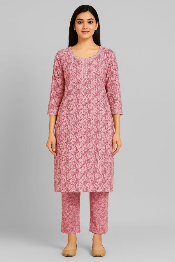 Women Pure cotton kurti pant set