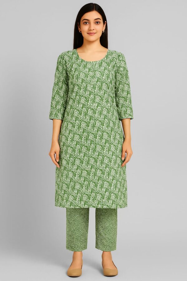 Pure cotton kurti pant set for women