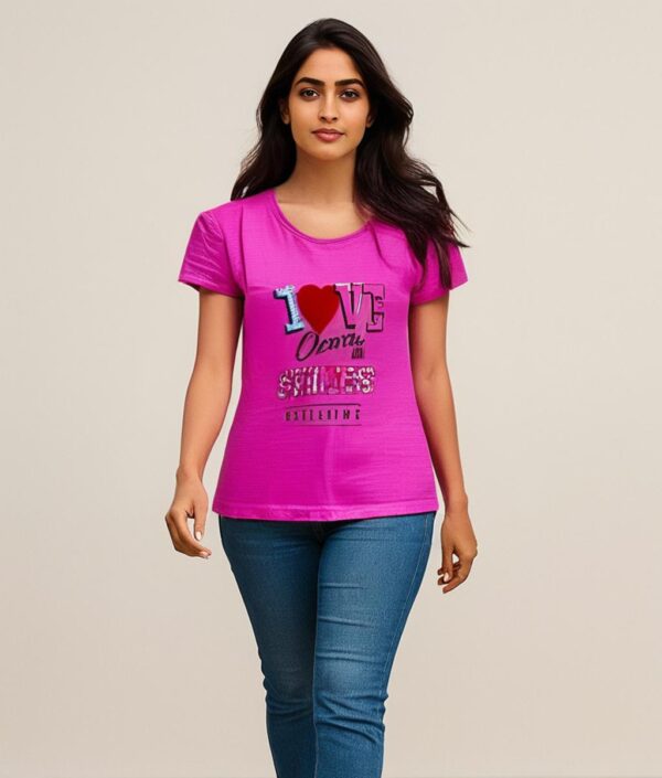 100% Pure Cotton T-shirt light pink colour