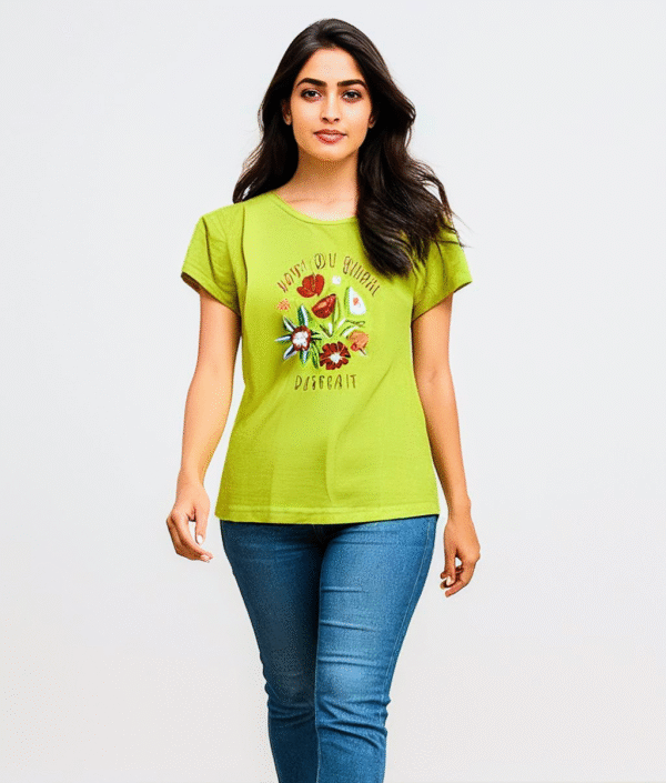 100% pure cotton T-shirt light green