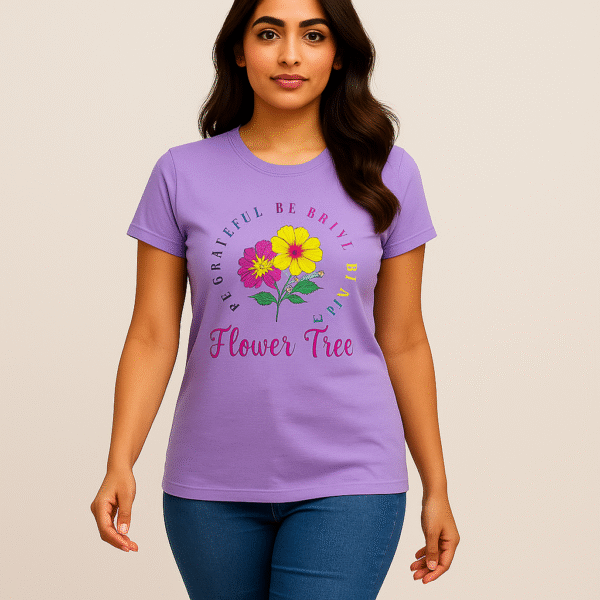 100% pure cotton t-shirt light purple size-L