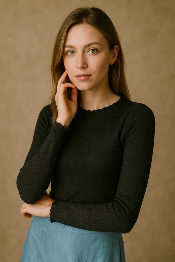 women fasionable lycra TOP size-S colour:- black