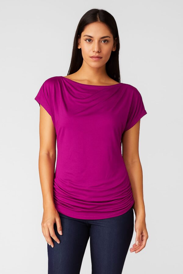 women fasionable lycra TOP size- L colour:-  purple