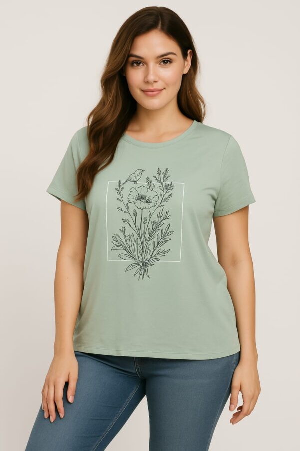 women fasionable lycra T-shirt size- L colour:- green