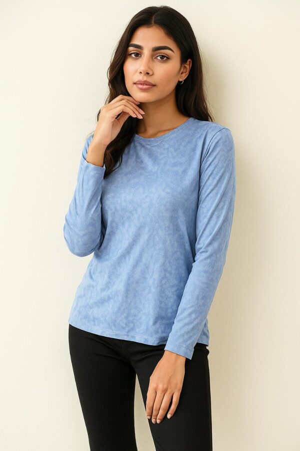 women fasionable lycra vera vera wang long sleeve size- L colour:- quiet storm heather