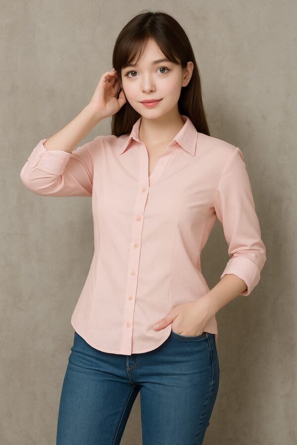 women's formal shirt size:- L colour:- light pink
